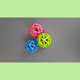 Gitterball Dm ca.9 cm, Pink,blau,neongrün
