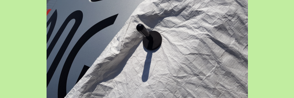 Magnet mit Gummischutz für Sonnenschutz Decken schwarz
